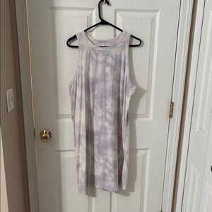 A New Day Purple Fitted Sleeveless Tank Top